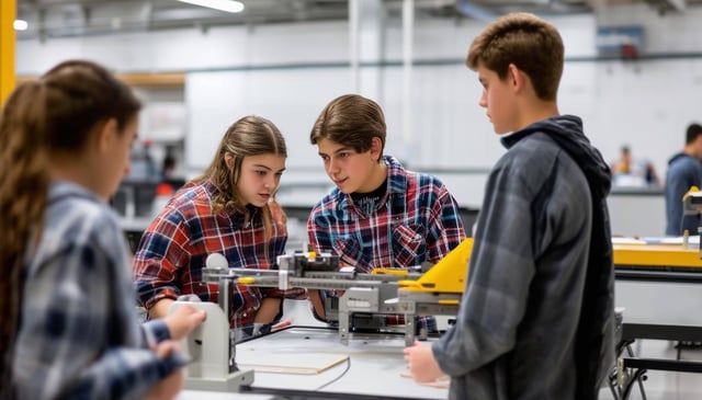 Manufacturing classroom with middle school or high school students-2