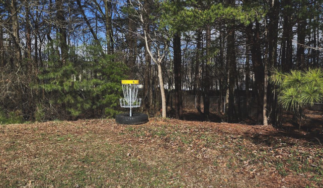 PLTW Student turns unused outdoor space on campus into disc golf course.
