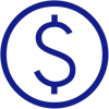 Coin with dollar sign icon
