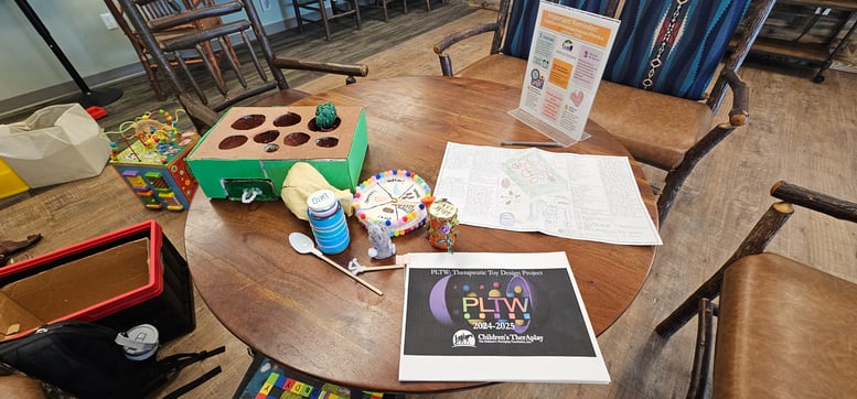 Students created therapeutic toys tailored to support children with children with cerebral palsy.