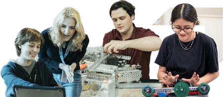 Students in different PLTW Engineering courses complete hands-on training and career readiness courses. 