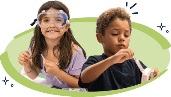 Children exploring hands-on science concepts in early STEM education program