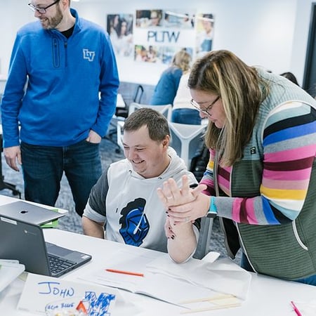 professional development teachers working on a project