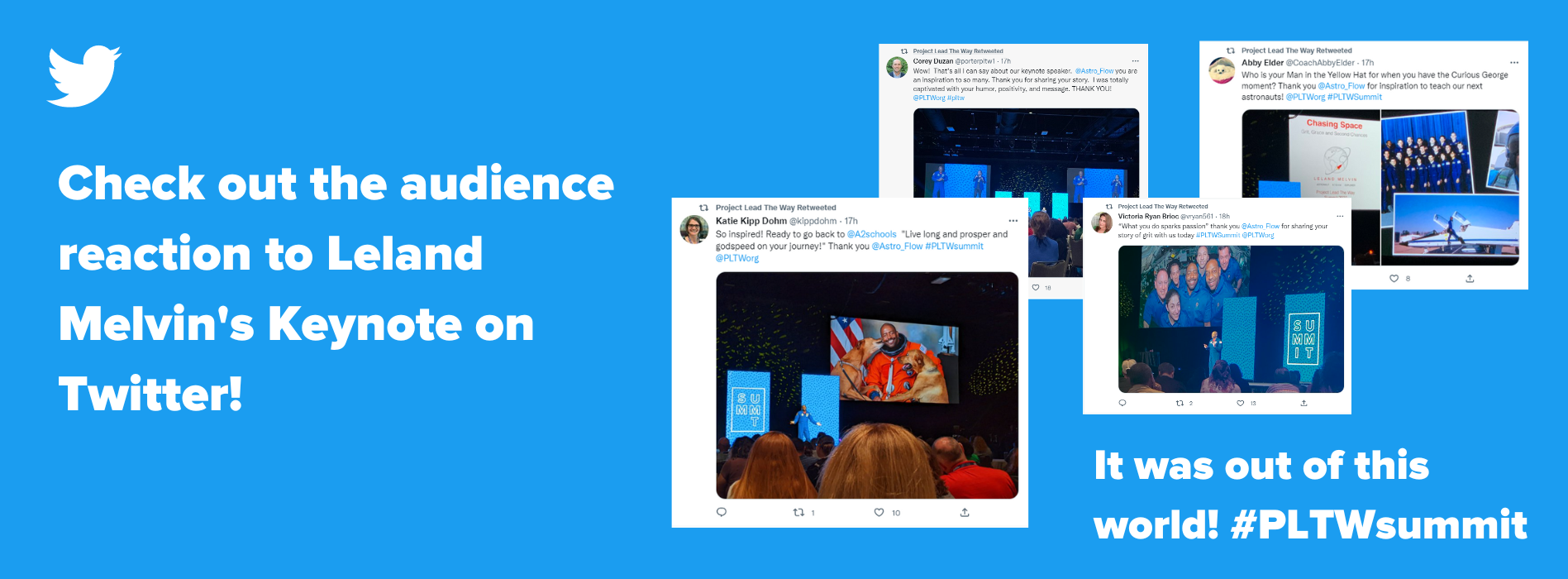 Check out the audience reaction to Leland Melvin's Keynote on Twitter!